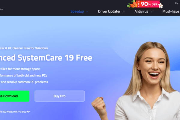 Milioudis Tech - Advanced System Care performance optimization dashboard and interface analysis.
