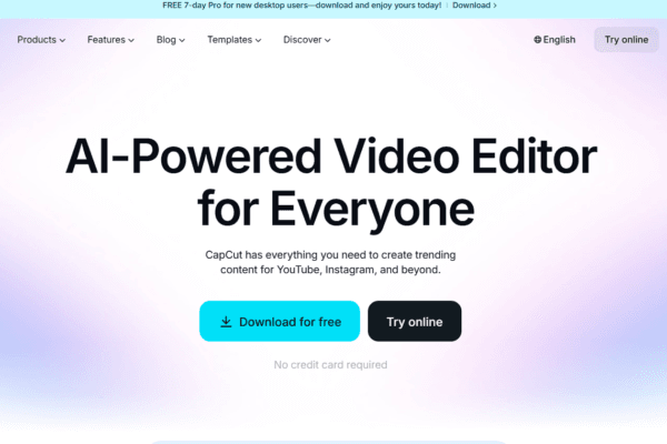 Milioudis Tech - CapCut video editor interface and timeline editing features.