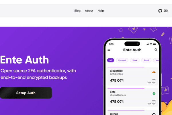 Milioudis Tech - Ente Auth 2026 interface review showing E2EE cloud backup and cross-platform sync.
