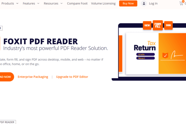 Milioudis Tech - Foxit PDF Reader interface and advanced document viewing tools analysis.