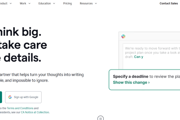 Milioudis Tech - Grammarly interface and AI-powered writing assistant tools analysis.