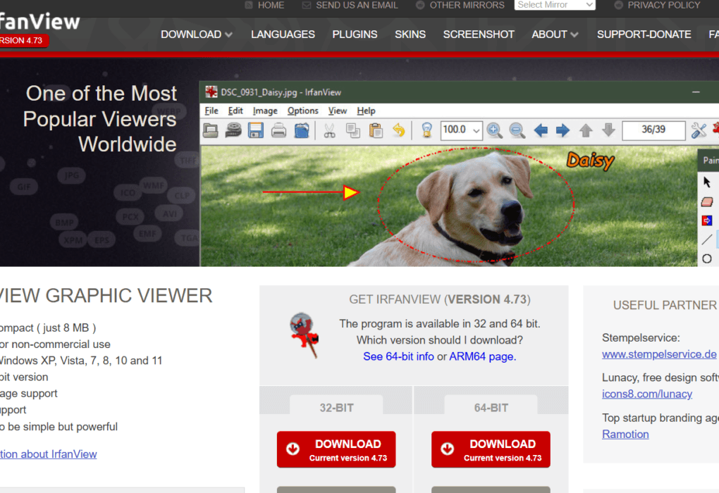Milioudis Tech - IrfanView 2026 interface review showing batch conversion settings and transparency (alpha) support.