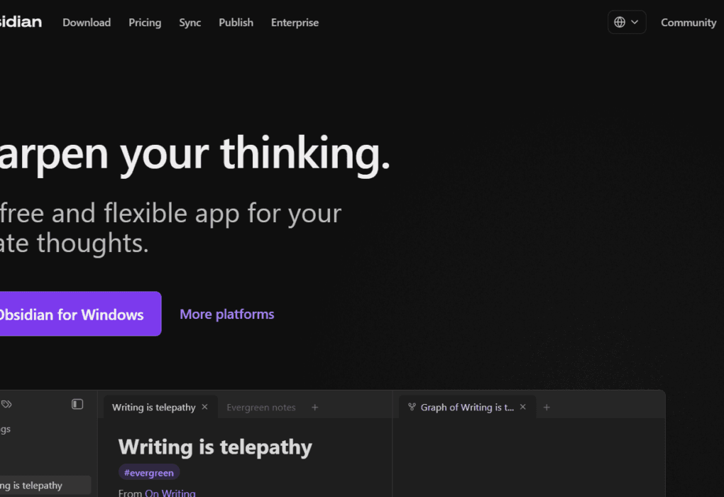 Milioudis Tech - Obsidian interface and personal knowledge management Graph View tools analysis.