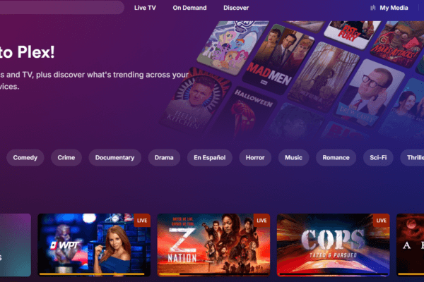 Milioudis Tech - Plex Media Server interface and home cinema streaming tools analysis.