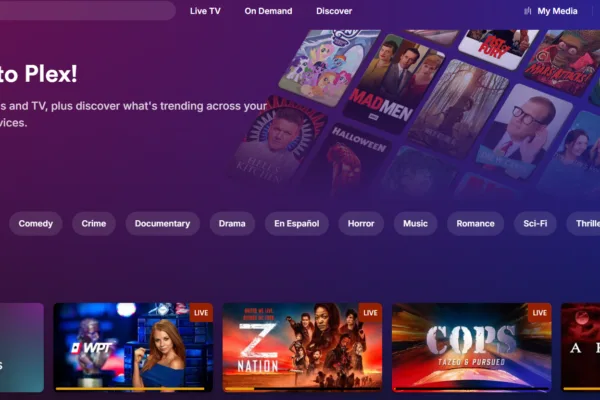 Milioudis Tech - Plex Media Server interface and home cinema streaming tools analysis.