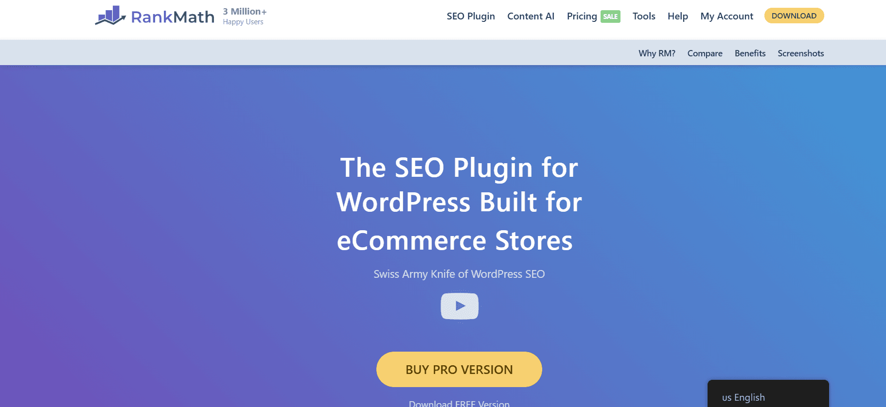 Milioudis Tech - Rank Math SEO plugin interface and WordPress analytics tools analysis.