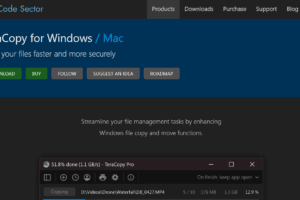 Milioudis Tech - TeraCopy 4.0 interface review on Windows 11 showing speed graphs, file verification, and checksum settings.