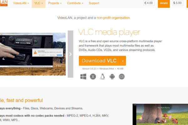 Milioudis Tech - VLC Media Player interface and multimedia codec support analysis.