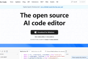 Milioudis Tech - Visual Studio Code interface with advanced AI coding features and extensions.