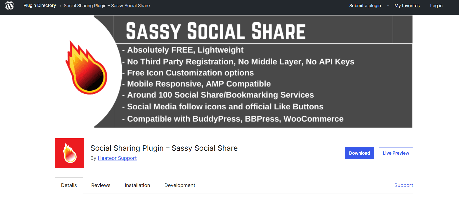 The Sassy Social Share 2026 settings panel showing custom SVG icon configurations, floating bar placement options, and the social share count privacy settings for WordPress.