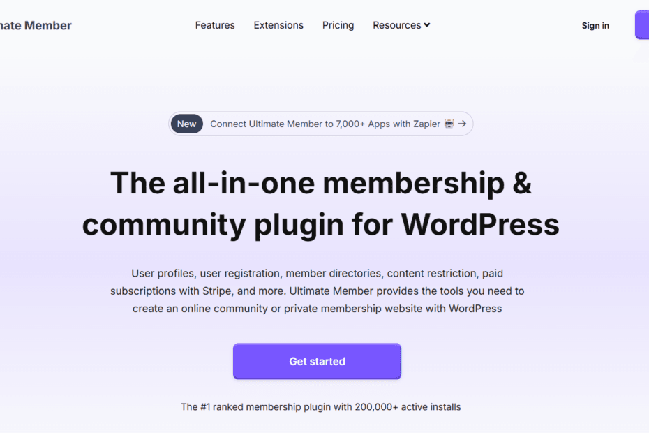 The Ultimate Member 2026 dashboard showing user profile customization, content restriction settings, and the new AI-driven member discovery tool for Milioudis Technology.